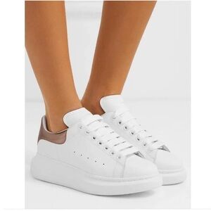 Alexander McQueen White and Tan Sneakers size 36.5 US 6.5 New